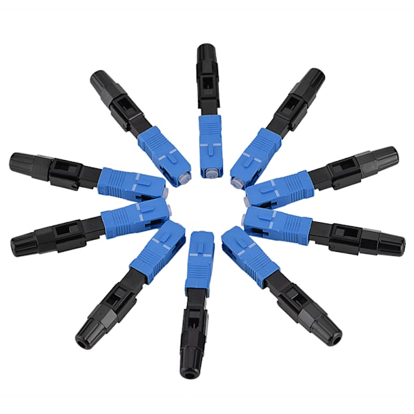 10 st/lot SC/UPC optisk fiber snabbkoppling Snabbadapter Enkelläge för FTTH/ODF