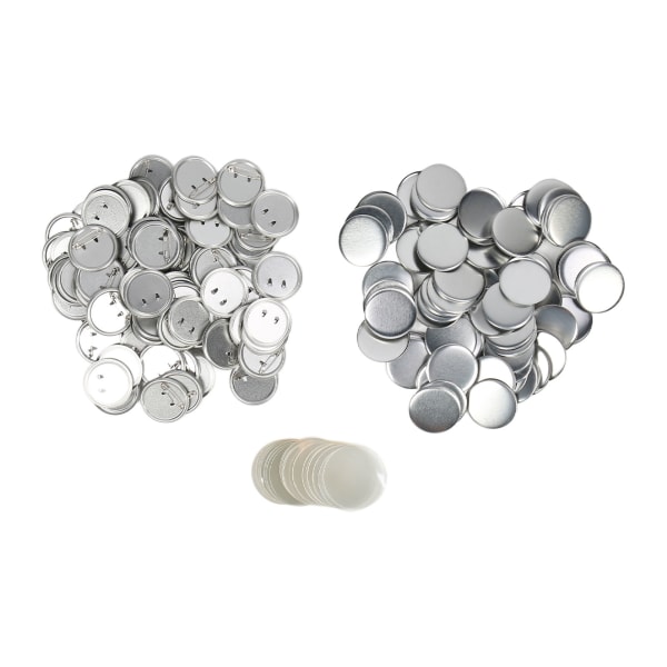 Tyhjän napin merkin set pyöreä metallinen turvapuikko takakyltin osat napinvalmistuskoneeseen 100 sarjaa 44 mm / 1,73 tuumaa