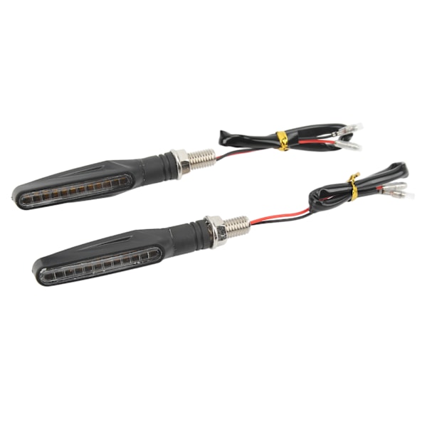 1 par 12V LED-blinkers för motorcykel, indikatorlampa för sport-, gat-, terräng- och choppermotorcyklar, svart