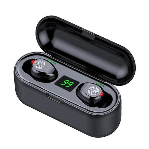 Vattentäta trådlösa hörsnäckor med Bluetooth 5.0, lång batteritid, case, brusreducerande mikrofon - in-ear hörlurar