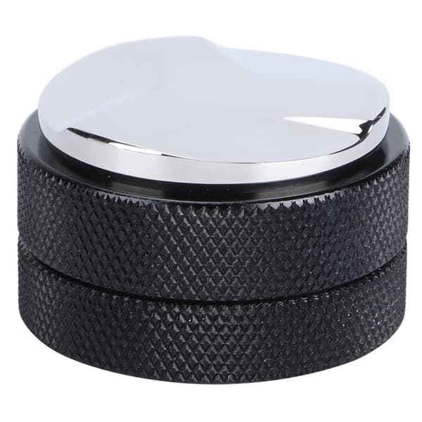 Kaffetamper i rustfrit stål, højdejusterbar fordeler, nivelleringsværktøj, tilbehør 58 mm sort