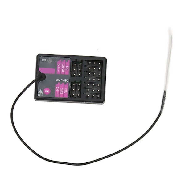 RC-vastaanotin 7-kanavainen pitkän kantaman sisäänrakennettu gyro, 2-suuntainen 2,4G-vastaanotin FS G7P -lähettimelle RC-lentokoneen autovene