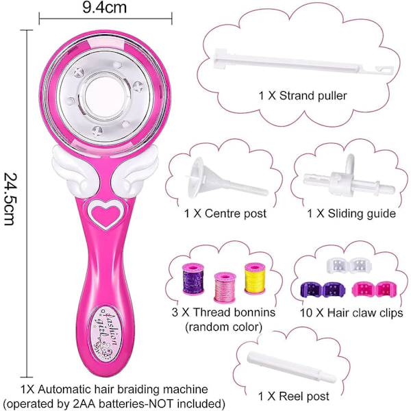 Magic Hair Styling Kit sähköiseen hiusten punomiseen - Lasten punontavälineet ja tarvikkeet