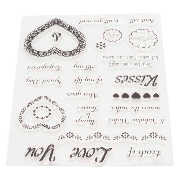 Klare stempler med støpeform DIY-kombinasjon Resirkulerbare klare avtrykkskortstempler for scrapbooking