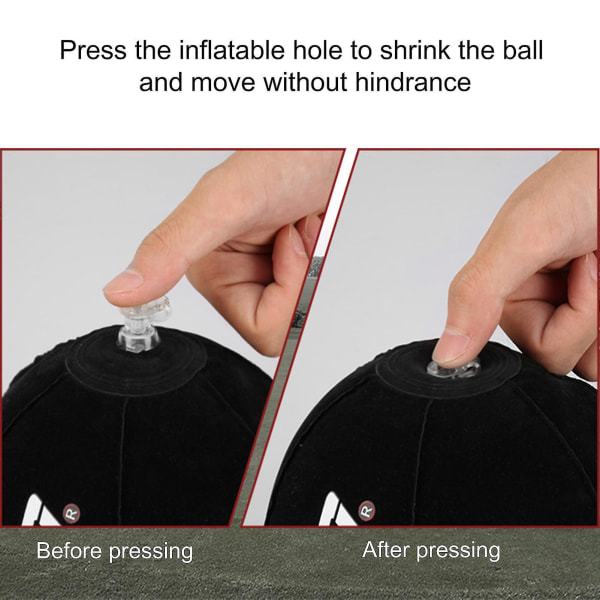 Justerbar høyelastisk golfswingtrener med PVC-stillingskorrigerende ball, svart