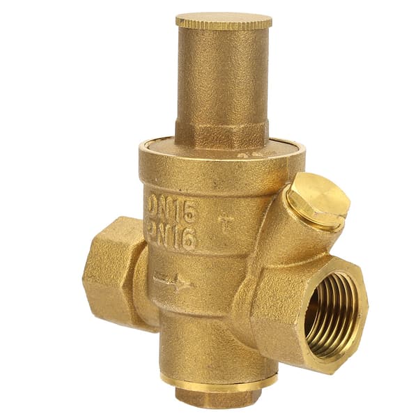 1 stk. Messing Justerbar Vandtryksreducerende Regulatorventil Gevind DN15 1/2\"