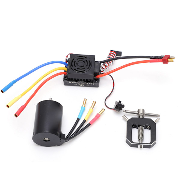 3650 4300KV vedenpitävä harjaton moottori 60A ESC-moottorin hammaspyörän ulosvetimellä Combo-sarja 1/10 1/8 RC-autoon