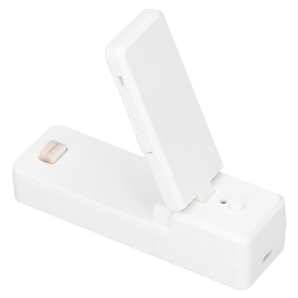 Mini-sulkemiskone, kannettava USB-lataus, elintarvikkeet, pähkinät, välipalapussit, lämmönsulkija, valkoinen