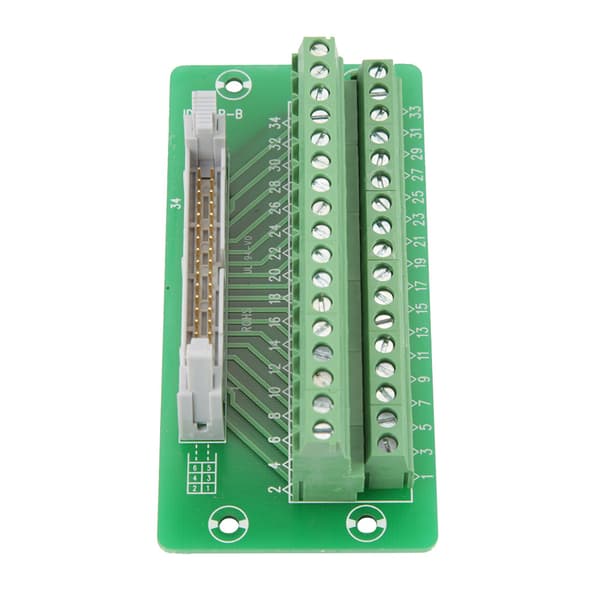 IDC34P 34-bens hanstik breakout board klemrække PLC-interface med beslag