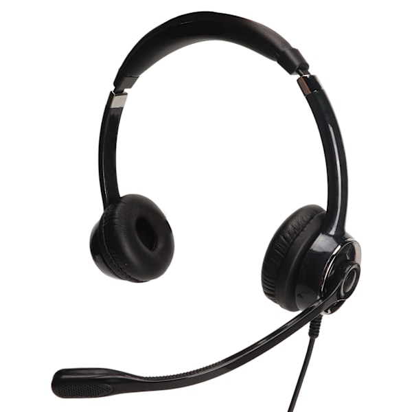 Kablet erhvervsh headset støjreducerende ergonomisk binaural telefon hovedtelefon med mikrofon til kontor callcenter enkelt 3,5 mm port