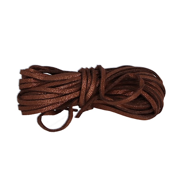 Fløjlsreb Dobbeltsidet Funklende Nylon til DIY Halskæde og Armbånd 5 Meter (Brun)