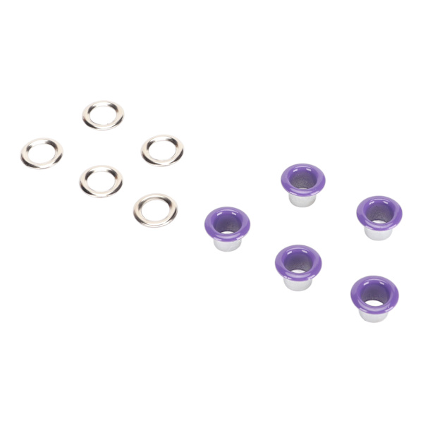 500 set grommetkit 6mm rund robust koppar livlig färg bred applikation öljettkit för läderkläder tyg lila