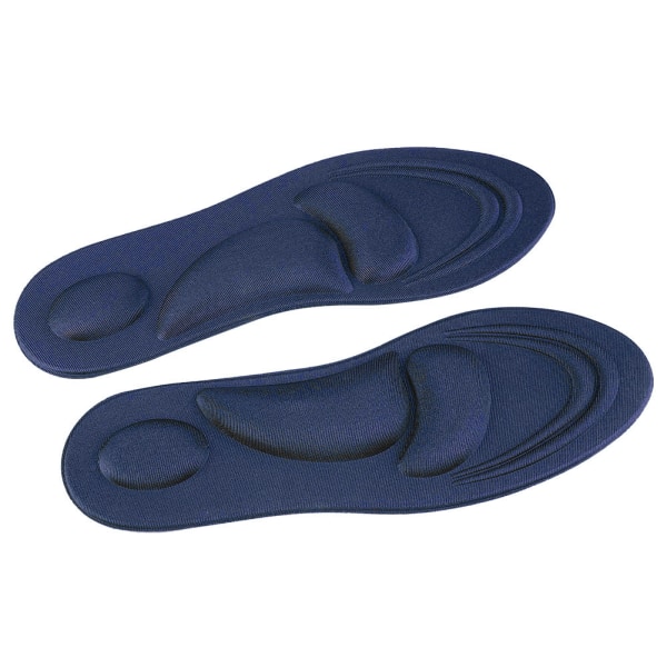 Ortoottiset pohjalliset litteät jalkakaaren tuki Memory foam kenkäpehmuste Comfort Tummansininen miehille