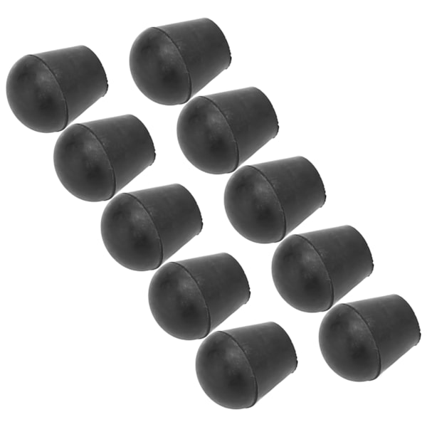 19 mm gåkäppspets Förhindra halka Bärbar med låg ljudnivå, rund gummikryckspets för badstolsfot 10 st