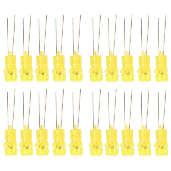 20 st 3 mm DIY LED-diod bärbar ljusdiod för vetenskapligt projekt experiment gult ljus
