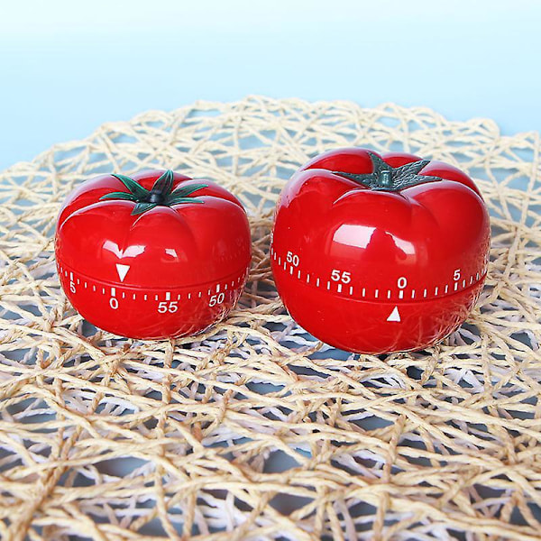 Tomatformet Mekanisk Køkken Timer 60 Minutters Nedtælling Madlavning og Bagehjælper Stor og Lille Størrelse