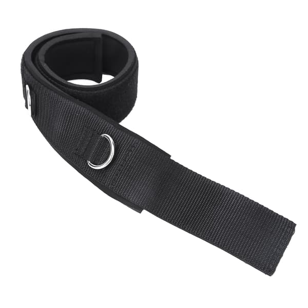 Bomuld Sort 2D Ring Elastisk Reb Ankel Lår Fitness Træning Ben Manchet Justerbart Styrketræning Tilbehør Sort 2D