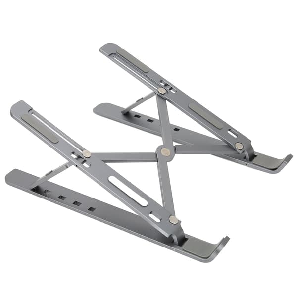 Bærbar computerstativ Ergonomisk aluminiumslegering Silikone Sammenklappeligt Skridsikkert Justerbart Vinkel Bærbar Holder til 9 til 15,6 tommer bærbar computer