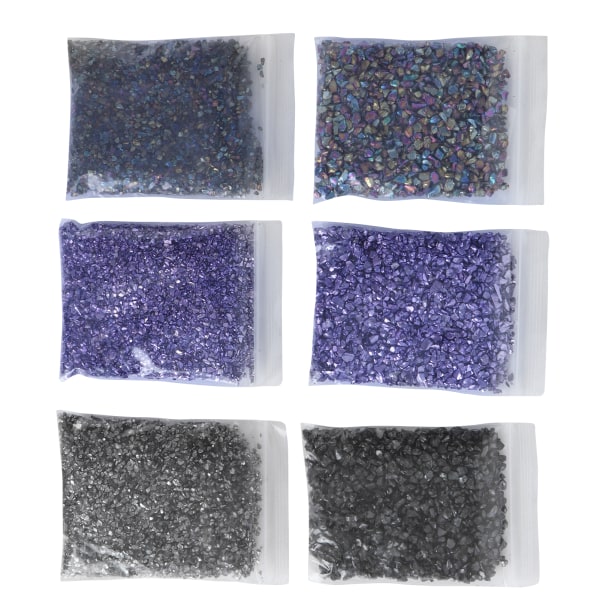 Nail Arts Craft DIY Vas Filler Oregelbundna Glas Chips Krossat Glas Form Filler Glitter Dekoration