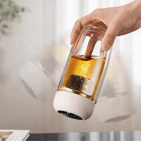 Tykkere Anti-Skålding Glasskopper Vanntett Lekkasjesikker Kopp 320ML, A