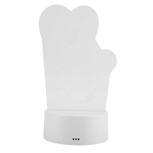 4.5V USB 3D Illusion Visuel Romantisk Natlampe 7 Farver Touch Bordlampe (Hvid Base)