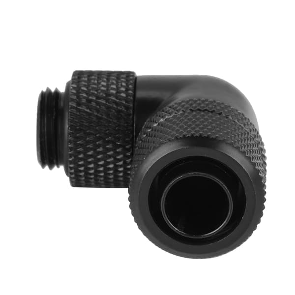 G1/4 Gevind Vandkøling Fitting Tynd Slange 90° Retvinklet Albue (Sort)