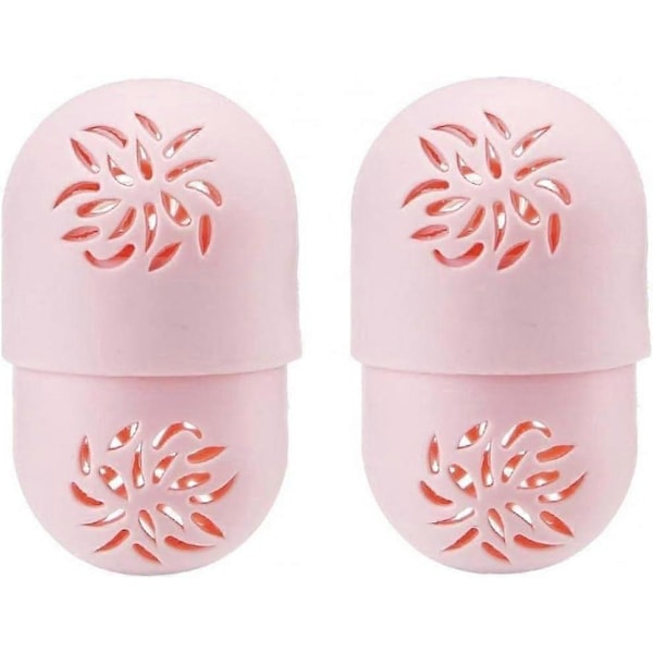 2 stk. Silikone Beauty Sponge Box Pulver Opbevaring Æggeholder Tørring Kosmetisk Stativ Sikker Boks Makeup Acc