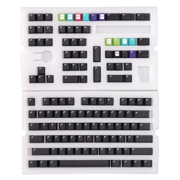 128 tangenter PBT Keycaps Ingen bokstav Professionell DIY PBT Hållbarhet Keycaps för Universal Mekanisk Tangentbord GMK Svart PX