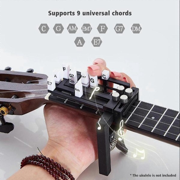Bärbar Ukulele Finger E x erciser Gitarrackord Träningsverktyg för Nybörjare