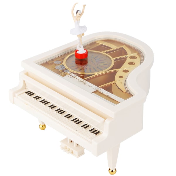 Piano Shape Ballet Dancing Girl Music Box Hjem Ornament Smykkeskrin Kids Legetøj Gave