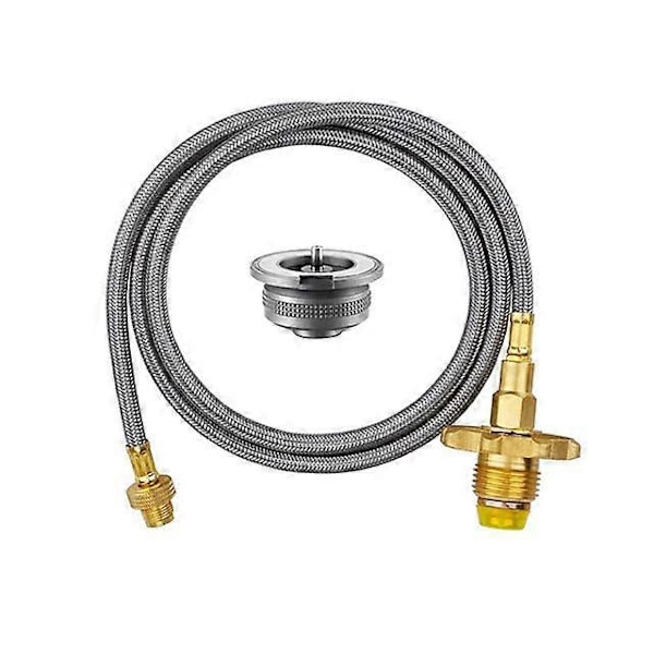 Butan Gas Adapter för Campingkök Hula-anslutning för Utomhusmatlagning Campingutrustning Tillbehör Aluminiummaterial LPG och Tub