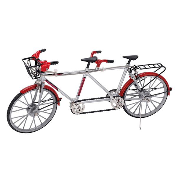 Tandem Mini Cykelmodell Hög Simulering Utsökta Detaljer Legering Cykelmodell för Hemmakontor Skrivbordsdekorationer Gåvor