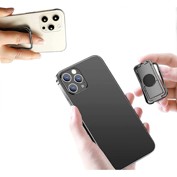 Universell Skrivbordsringhållare Magnetisk Vikbar Bil Smartphonehållare Fingerstöd 360 Rotation Självhäftande Vikbar Smartphonehållare Kompatibel med