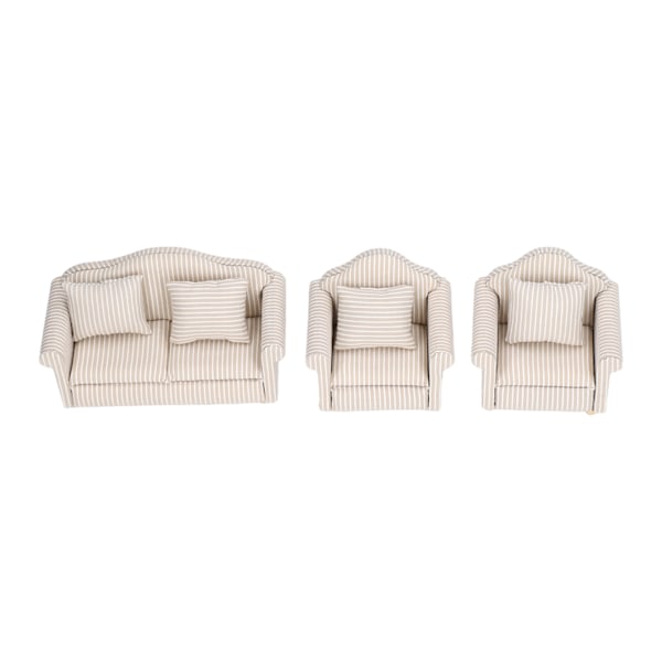 1:12 skala dukkehus sofa håndlavet høj simulation miniature sofa til dukkehus tilbehør