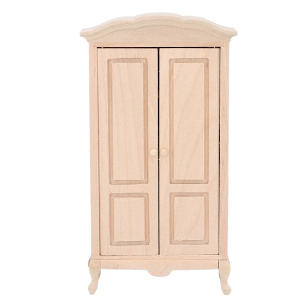 Dollhouse Miniature Wardrobe 1/12 Scale Double Door Dolls House Closet for Dollhouse Furniture Accessory