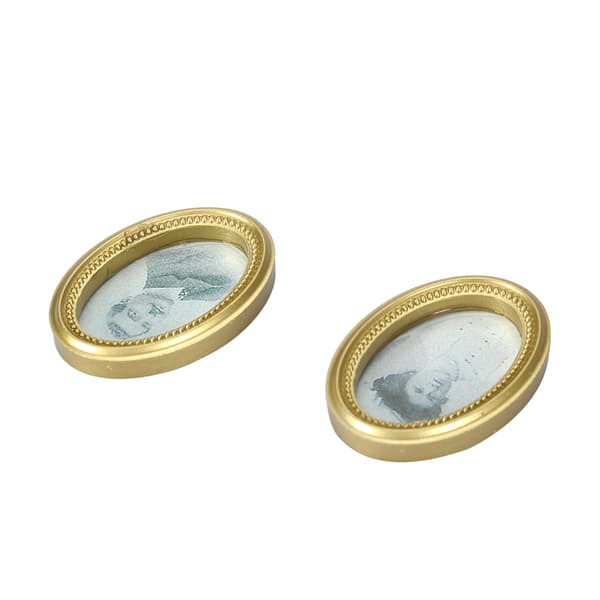 2 stk/sett dukkehus miniatyr oval ramme bilde dukkehus DIY tilbehør