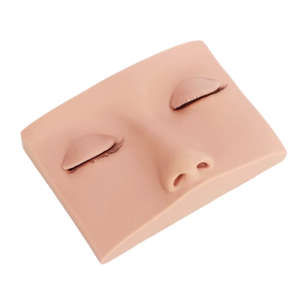 Vipper Mannequin Hode Avtakbar Silikon Erstatning Øyevipper Mannequin Hode for Trening Rosa