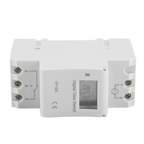 16A Digital LCD Strömbrytare Programmerbar Relä Timer (DC12V)