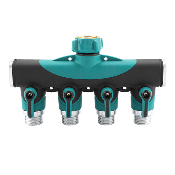 3/4\" 4-vejs slangefordeler splitter havevanddeler hane adapter slange lukkeventil US