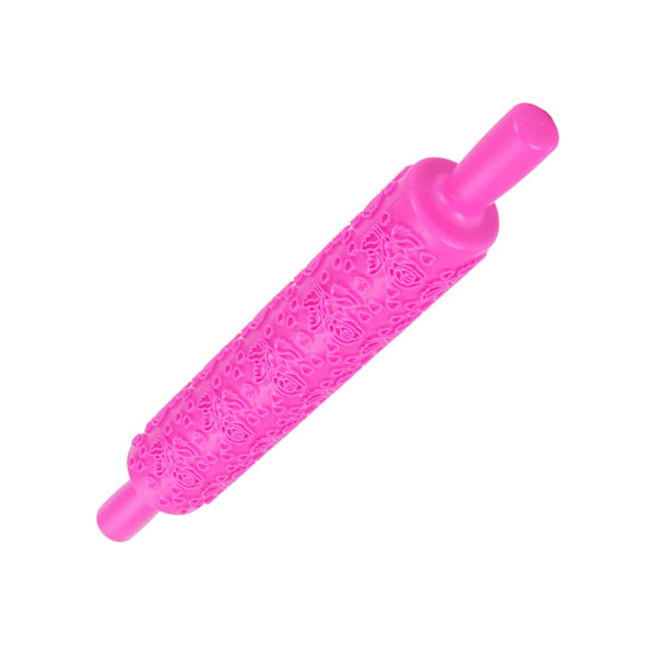 Fondant Kjevle Plast Embossed Roller for Cookies Biscuits Pastry Cake DecorationRose