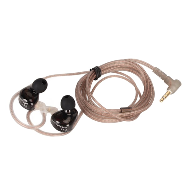 KZ ZST Monitor Earbuds 3,5 mm höger vinkelkontakt brusreducering 1BA 1DD HiFi trådbunden monitorhörlurar för Android för Ipod kolfiber standard