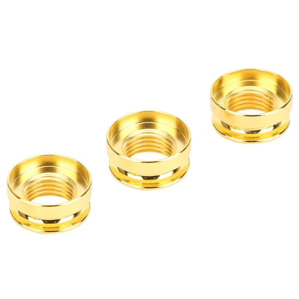 3 stk. Elektrisk Guitar End Pin Socket Guld Messing Endepin Musikinstrument Tilbehør