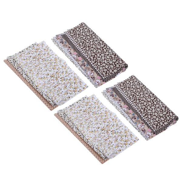 Cotton Sewing Quilting Fabric Printed Cloth Clothing Sewing Fabrics DIY Handcraft Accessories Coffee 25x25cm