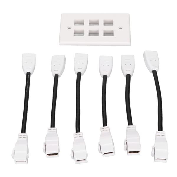 HD Multimedia Interface Veggplate med hun-til-hun HD Multimedia Interface Pigtail-kabel for videosystemer