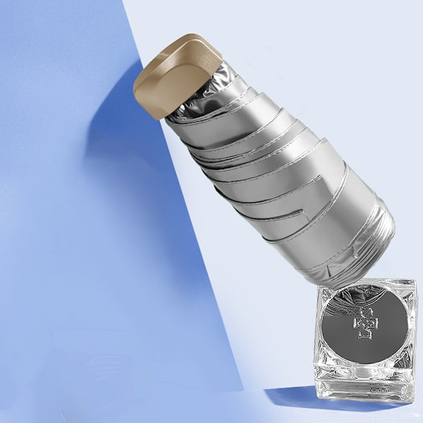 Mini Bærbar Anti UV Sol Regn Beskyttelse Paraply Dame Dame 5 Folde Parasoller