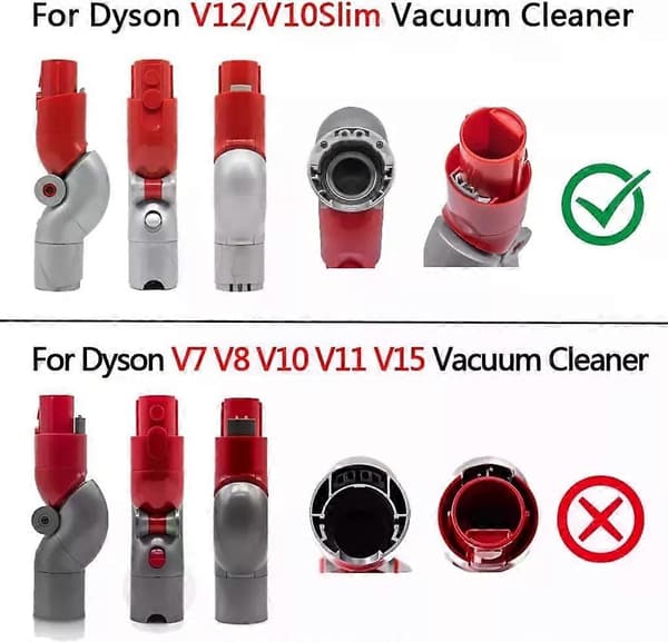 Dyson-adapter för V12/V10Slim/Digital Slim dammsugare, böjelement, snabbkoppling