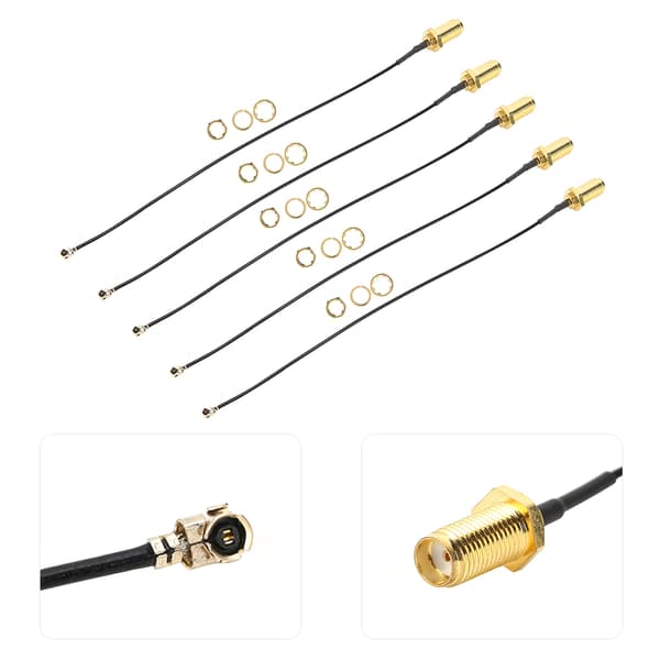 SMA til uFL/u.FL/IPEX/IPEX RF hun-adapter forbindelseskabel messing Walkie-Talkie antenne 20cm