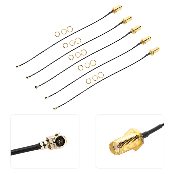 SMA till uFL/u.FL/IPEX/IPEX RF Honadapter Anslutningskabel Mässing Walkie-Talkie Antenn20cm