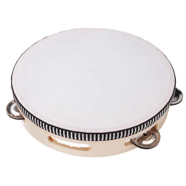 Tambourine Double Row 8in Percussion Jingles Hand Instrument for Party Performance