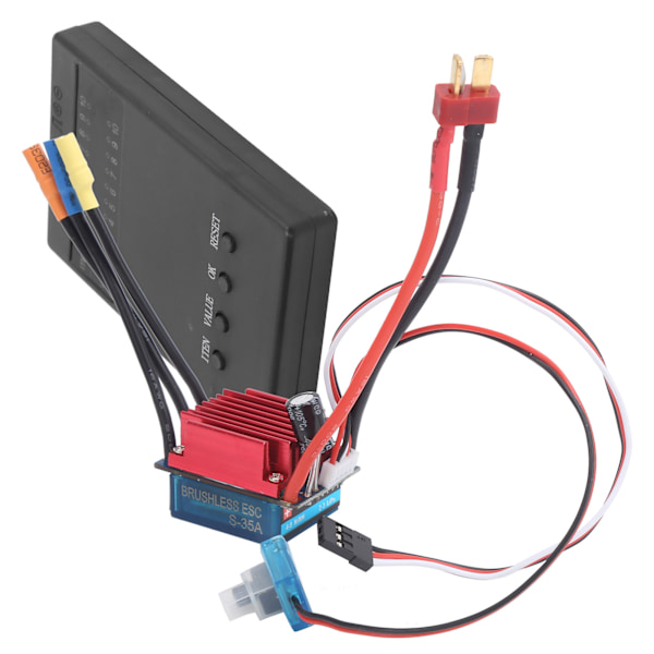 35A borstlös ESC programmeringskort elektriskt hastighetsreglage set passar för 1/14 1/16 RC bil